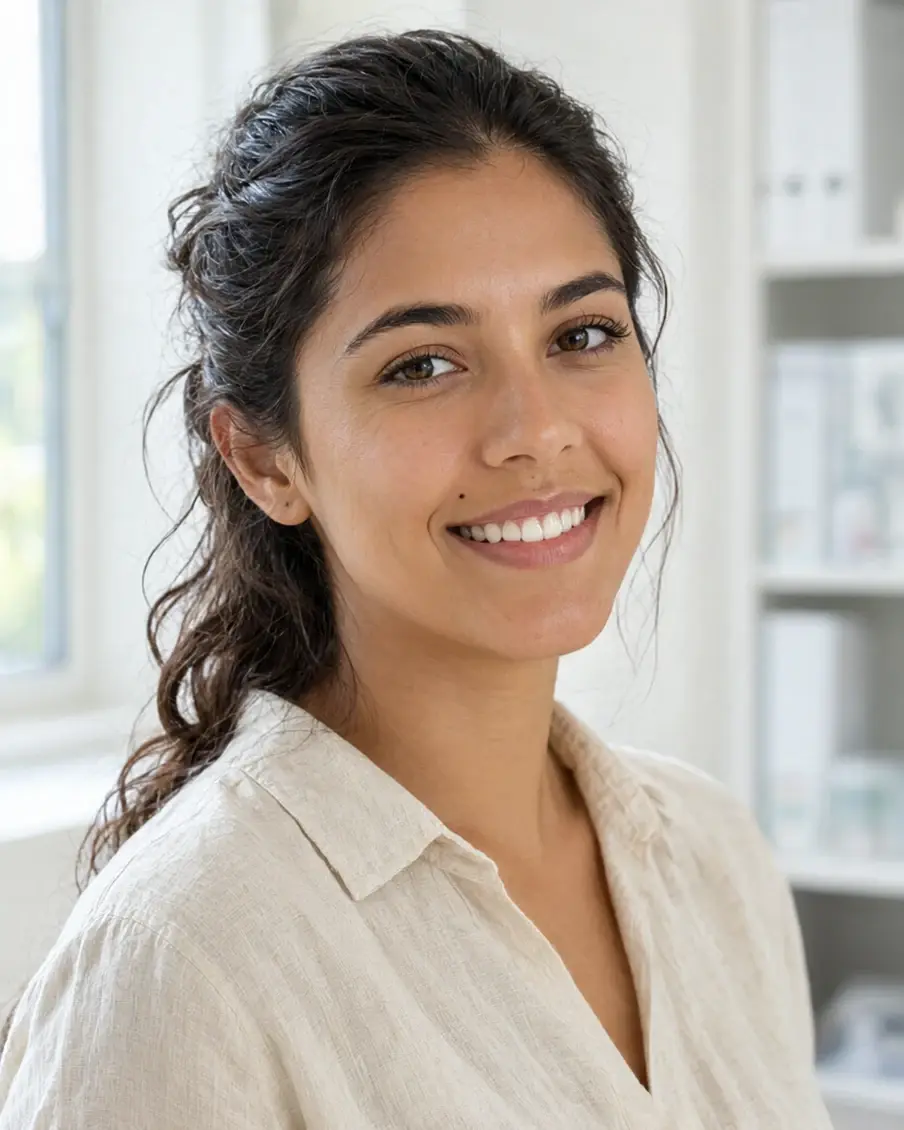 AI-generated portrait of Ximena Aldrete Villaseñor, a synthetic research fellow